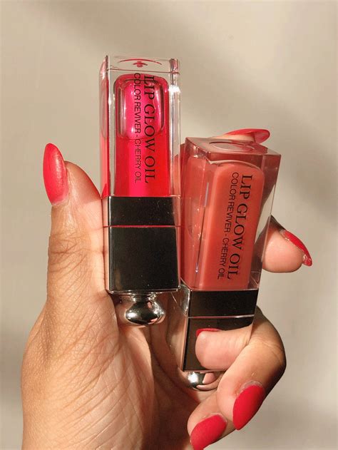 dior lip glow cherry swatch|dior lip oil shade cherry.